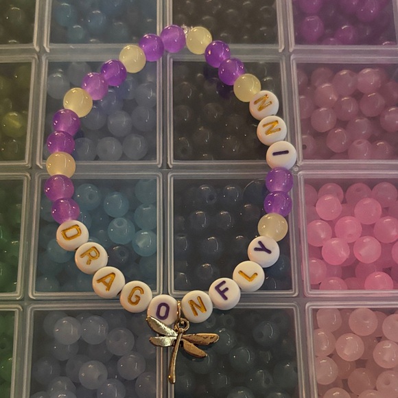 Tv show location fandom vibes handcrafted bracelet 💐💜💛 - Picture 1 of 2